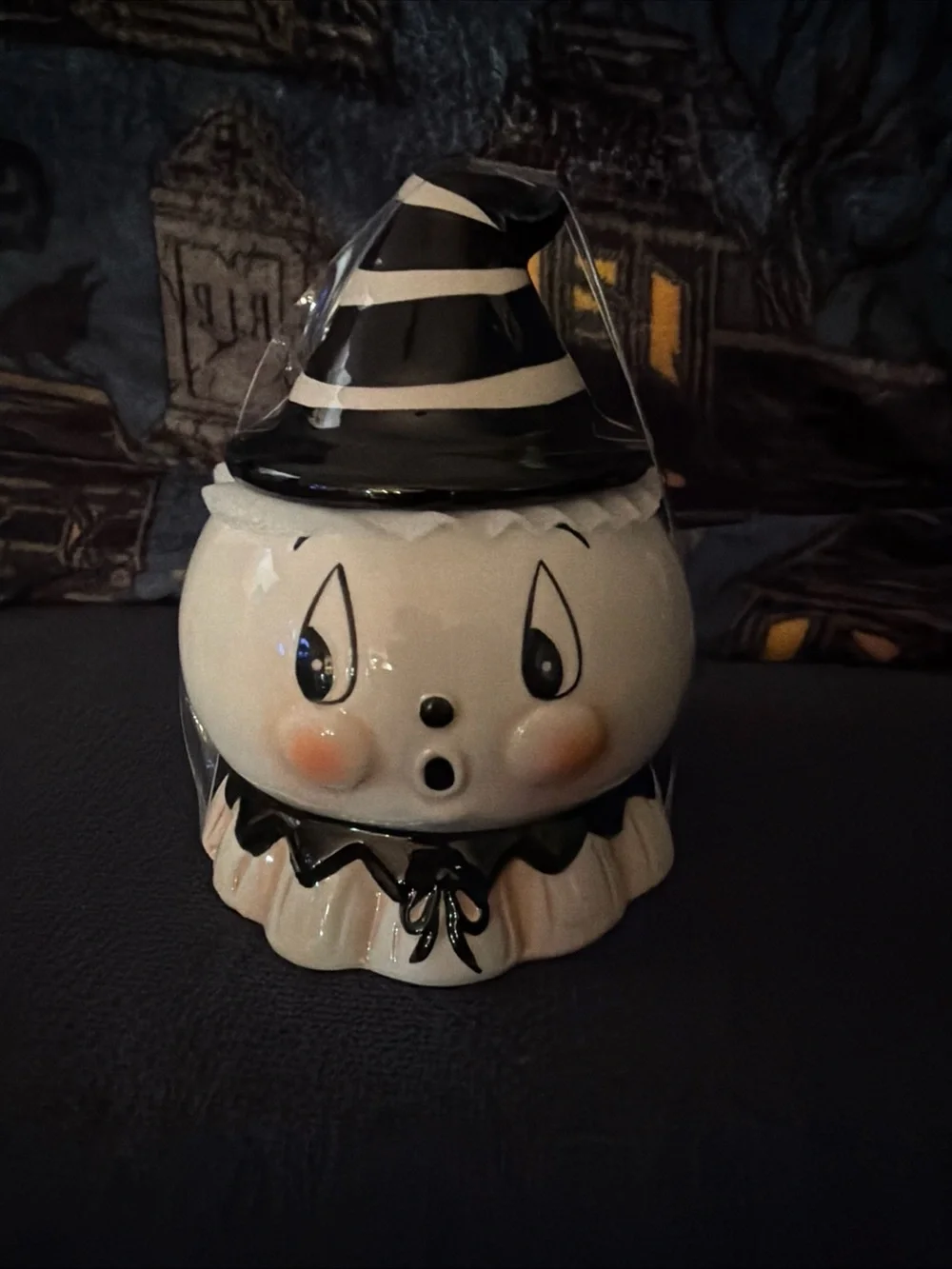 Johanna Parker Halloween Gus Ghost small cover jar ceramic new 2026